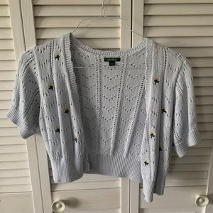 Wild Fable Short Flower Knit Sweater Size L